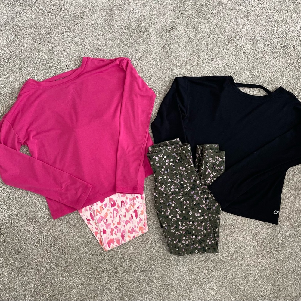Girls Gap Fit Leggings and Top Sets